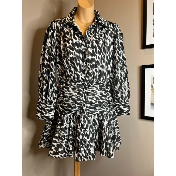 Anthropologie Maeve Semele Leopard Mini Dress